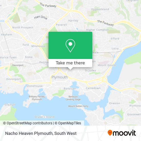 Nacho Heaven Plymouth map