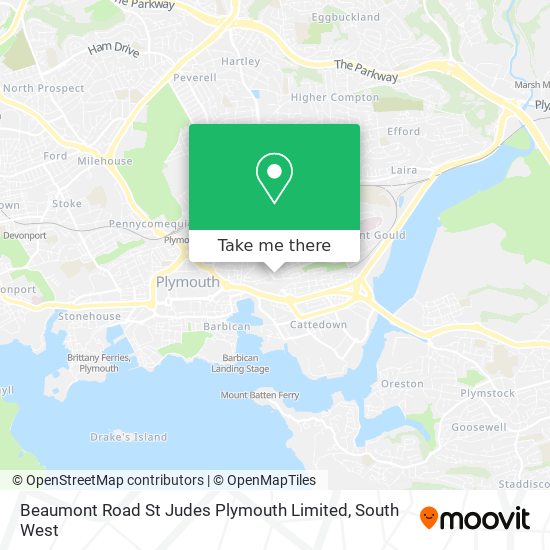 How to get to Beaumont Road St Judes Plymouth Limited by Bus