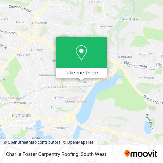 Charlie Foster Carpentry Roofing map