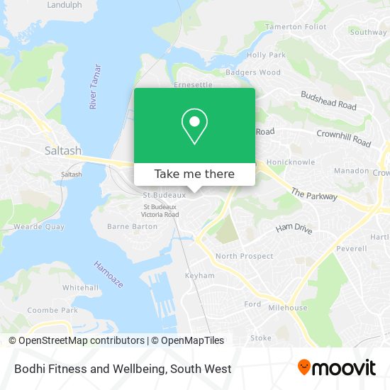 Bodhi Fitness and Wellbeing map