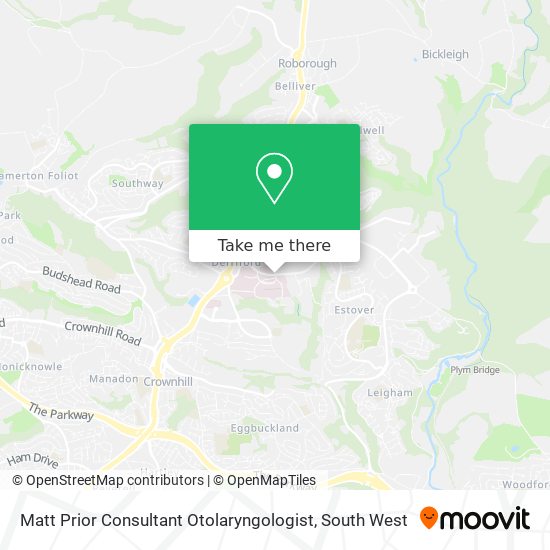 Matt Prior Consultant Otolaryngologist map