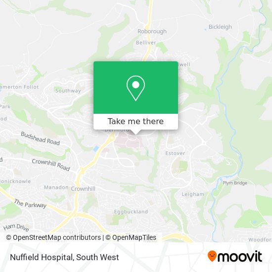 Nuffield Hospital map