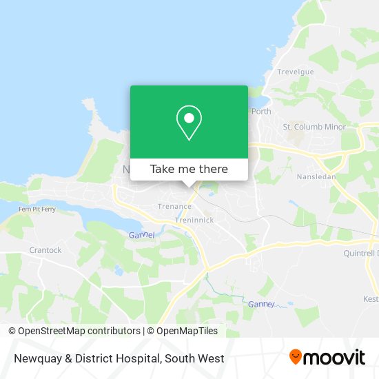 Newquay & District Hospital map