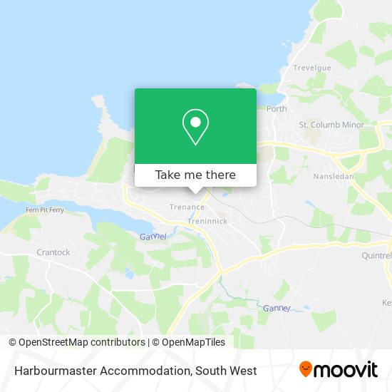 Harbourmaster Accommodation map