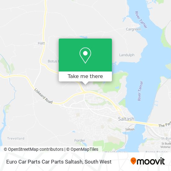 Euro Car Parts Car Parts Saltash map