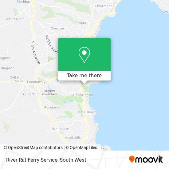 River Rat Ferry Service map