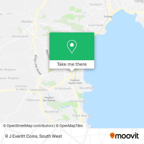 R J Everitt Coins map