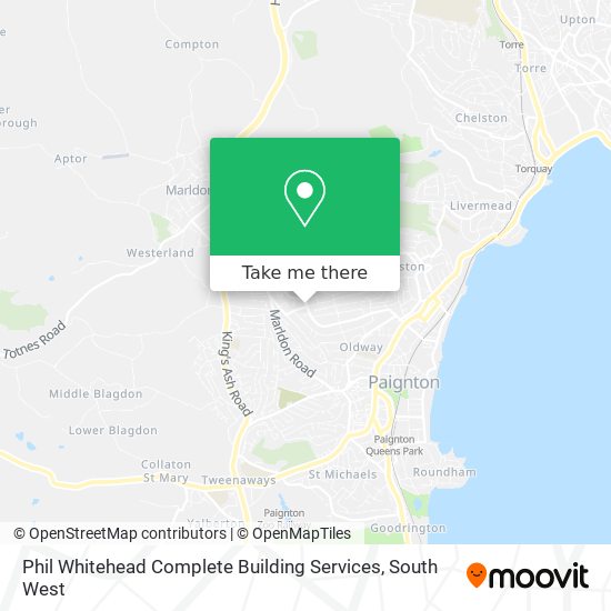 Phil Whitehead Complete Building Services map