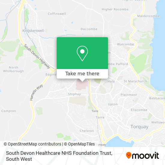 South Devon Healthcare NHS Foundation Trust map