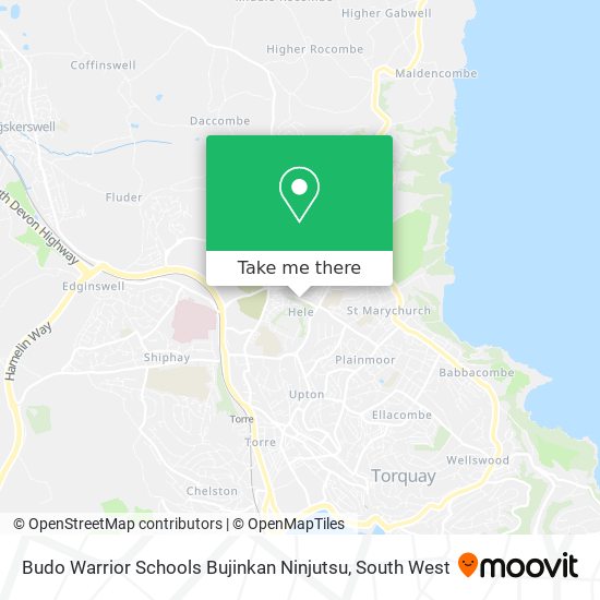 Budo Warrior Schools Bujinkan Ninjutsu map
