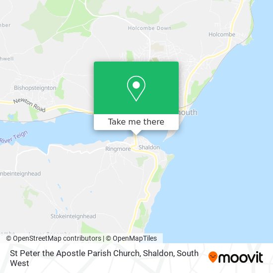 St Peter the Apostle Parish Church, Shaldon map