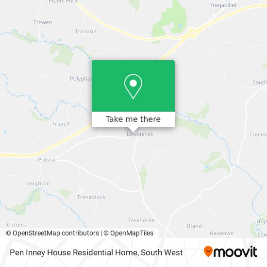 Pen Inney House Residential Home map