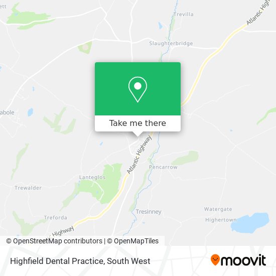 Highfield Dental Practice map