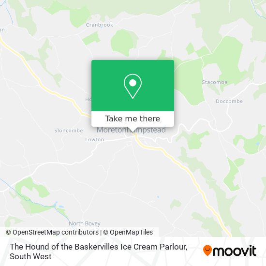 The Hound of the Baskervilles Ice Cream Parlour map