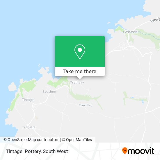 Tintagel Pottery map