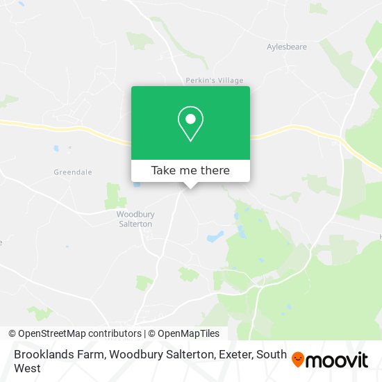 Brooklands Farm, Woodbury Salterton, Exeter map