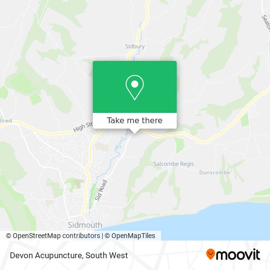 Devon Acupuncture map