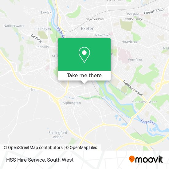 HSS Hire Service map