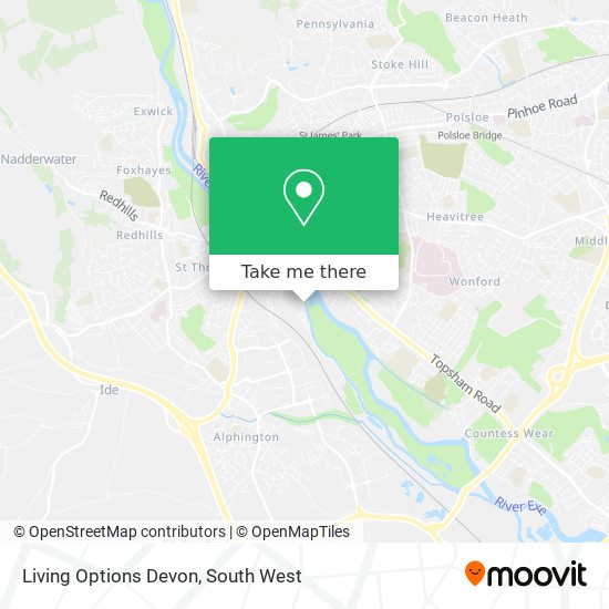 Living Options Devon map