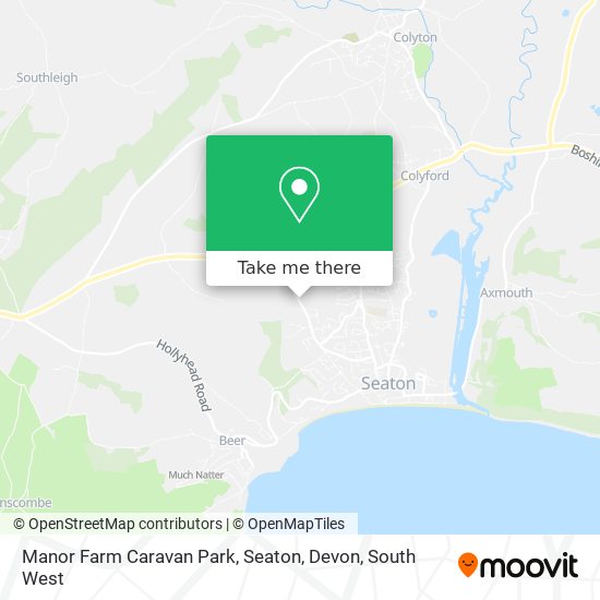 Manor Farm Caravan Park, Seaton, Devon map