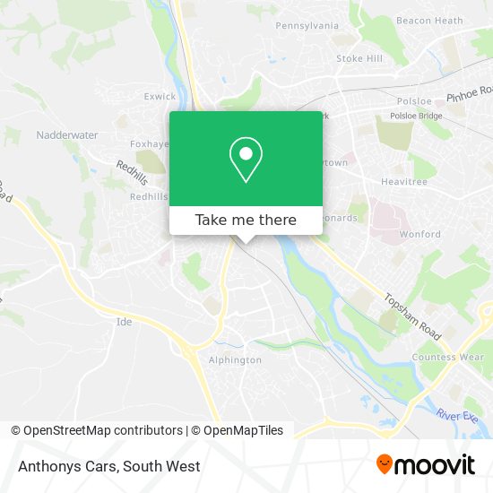 Anthonys Cars map