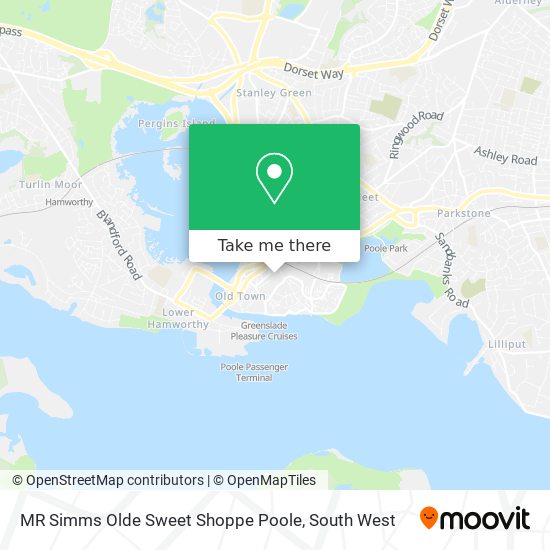 MR Simms Olde Sweet Shoppe Poole map