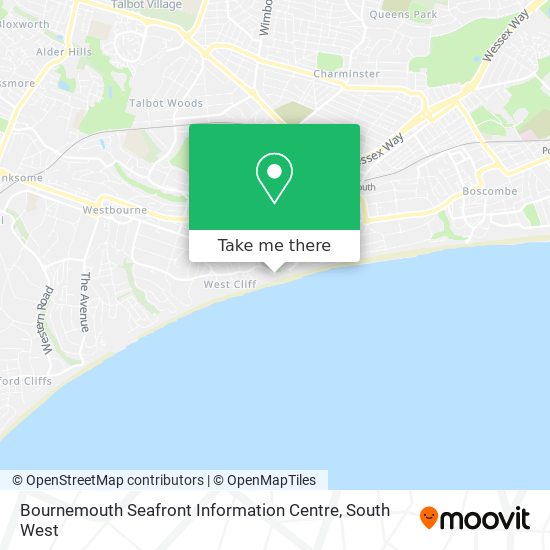 Bournemouth Seafront Information Centre map