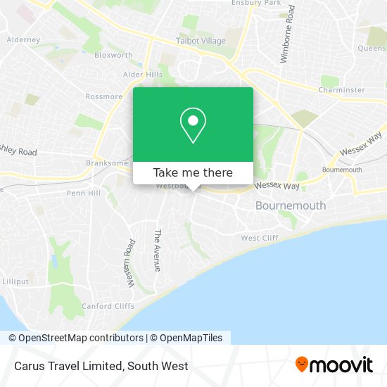 Carus Travel Limited map
