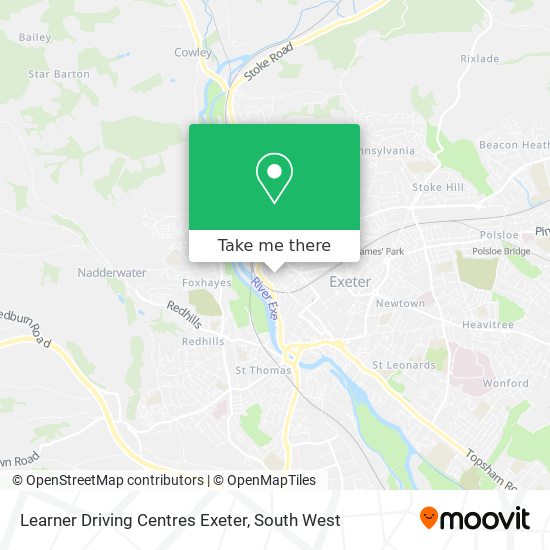 How to get to Learner Driving Centres Exeter by Bus or Train?