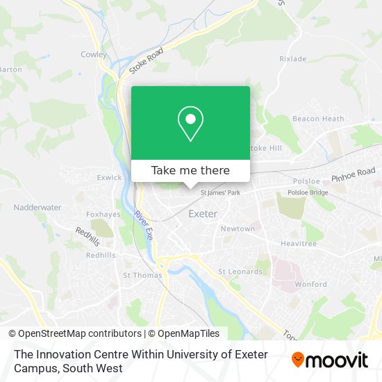 The Innovation Centre Within University of Exeter Campus map