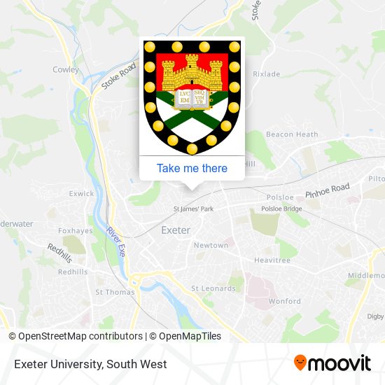 Exeter University map