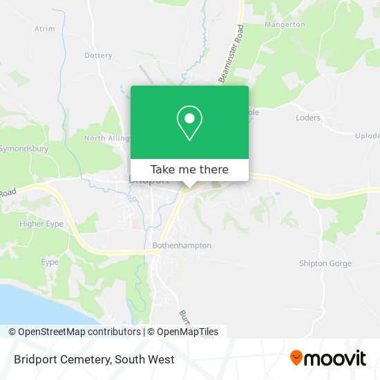Bridport Cemetery map