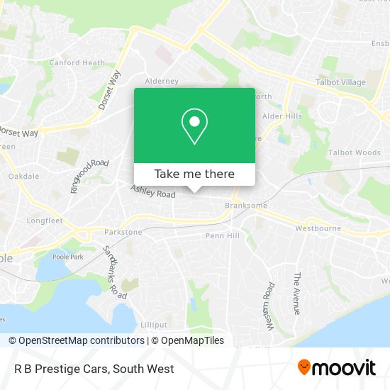 R B Prestige Cars map