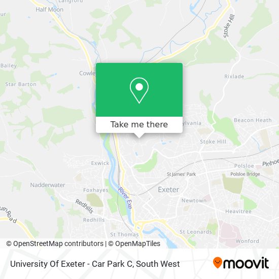 University Of Exeter - Car Park C map