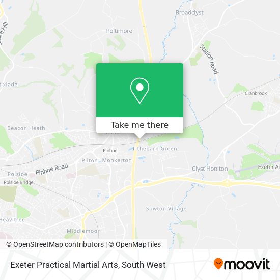 Exeter Practical Martial Arts map
