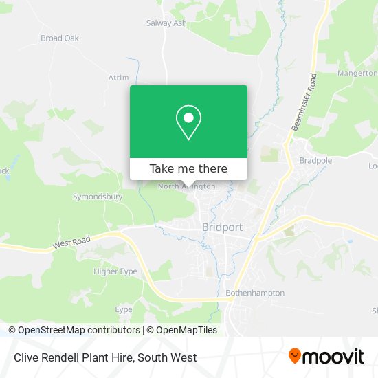 Clive Rendell Plant Hire map