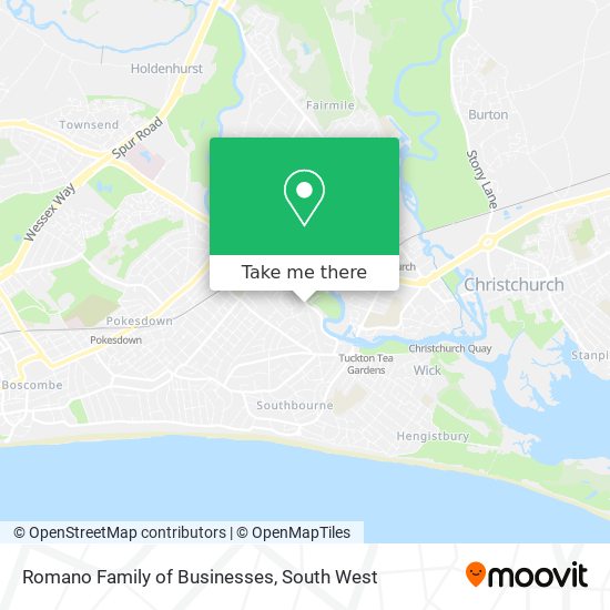 Romano Family of Businesses map