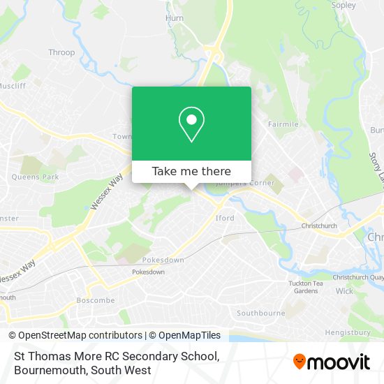 St Thomas More RC Secondary School, Bournemouth map