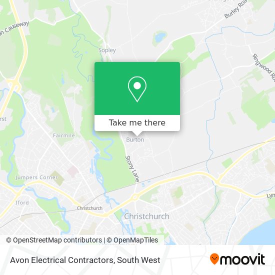 Avon Electrical Contractors map