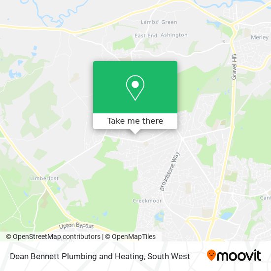 Dean Bennett Plumbing and Heating map