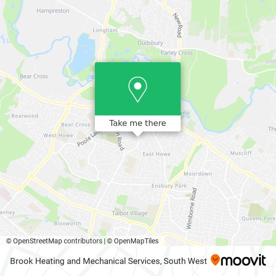 Brook Heating and Mechanical Services map
