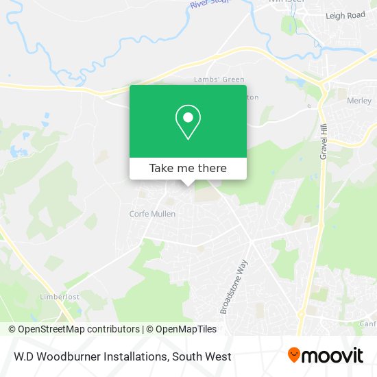 W.D Woodburner Installations map