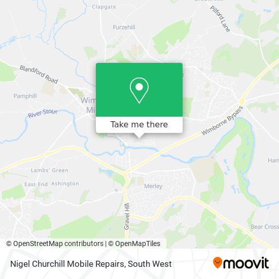 Nigel Churchill Mobile Repairs map