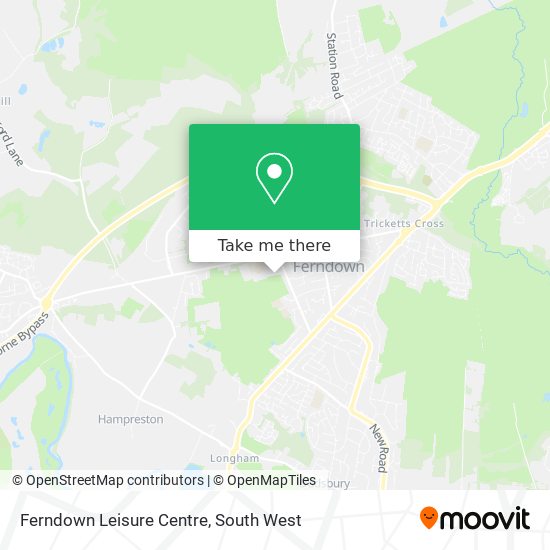Ferndown Leisure Centre map