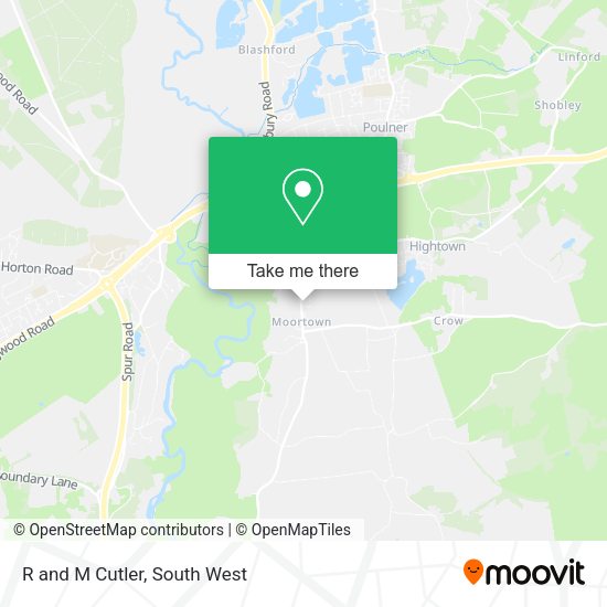 How to get to R and M Cutler in New Forest by bus?