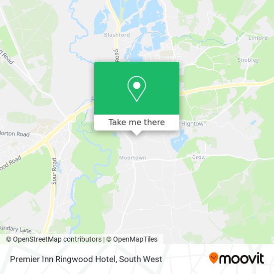 Premier Inn Ringwood Hotel map