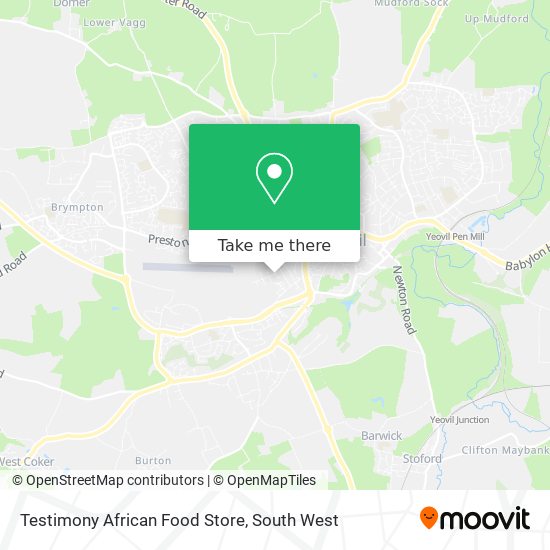 Testimony African Food Store map