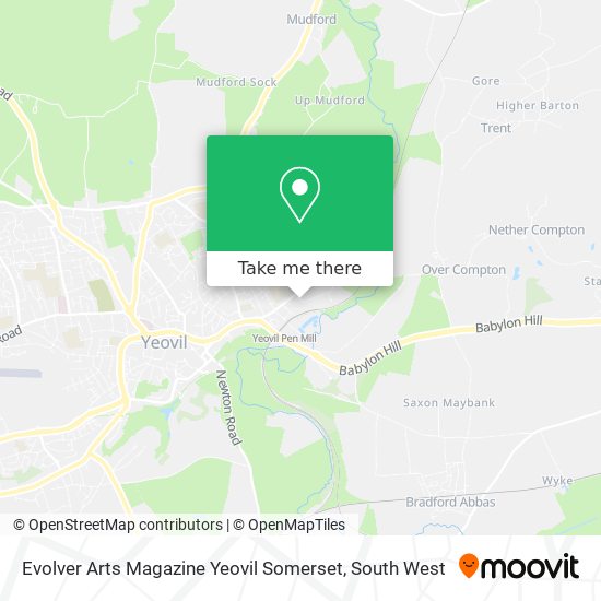 Evolver Arts Magazine Yeovil Somerset map