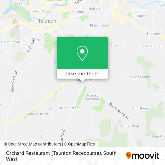 Orchard Restaurant (Taunton Racecourse) map
