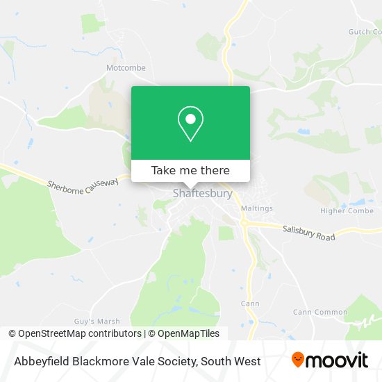 Abbeyfield Blackmore Vale Society map